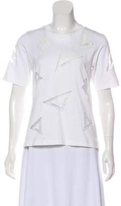 ChloÃ© Embroidered Short Sleeve Top White ChloÃ© Embroidered Short Sleeve Top