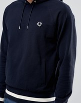 Thumbnail for your product : Fred Perry Hoodie With Contrast Hem In Navy