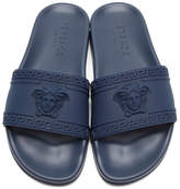Thumbnail for your product : Versace Navy Medusa Pool Slides