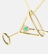 Thumbnail for your product : ALIITA Martini 9kt gold and emerald necklace