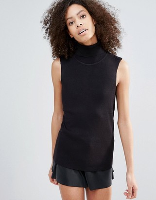 B.young Roll Neck Sleeveless Top
