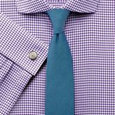 Thumbnail for your product : Charles Tyrwhitt Extra slim fit non-iron spread collar basketweave check purple shirt