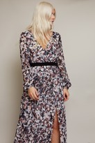 Thumbnail for your product : Little Mistress Denise Grey Abstract-Print Maxi Dress