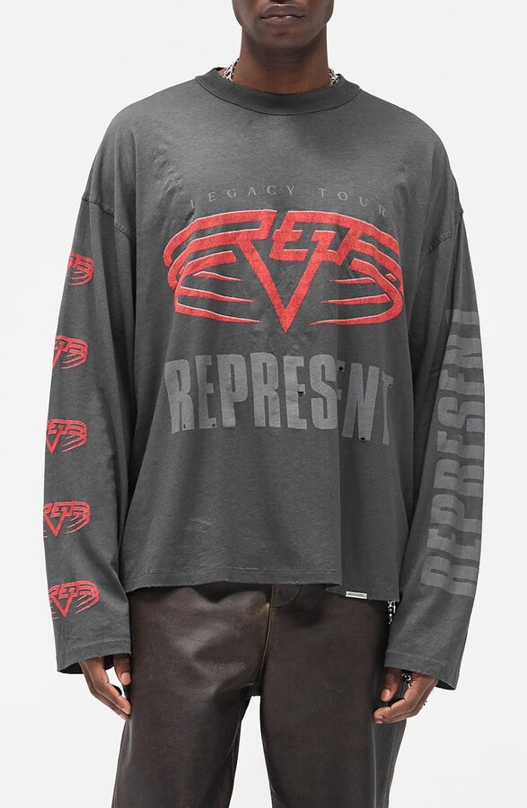 Represent Living Legacy Tour Long Sleeve Cotton & Hemp Graphic T-Shirt