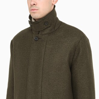 Harris Wharf London Green single-breasted coat