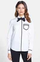Thumbnail for your product : Pink Tartan Bow Tie Trompe l'Oeil Shirt