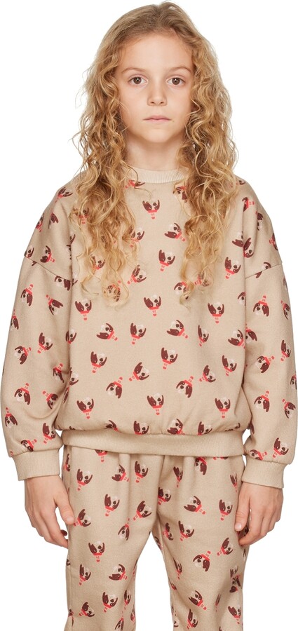 Daily Brat Kids Brown Quirky Dog Sweatshirt