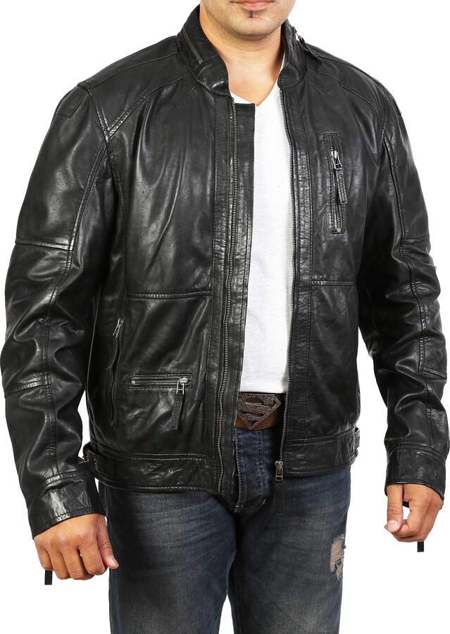Leatherick Men SOA Anarchy Real Leather Waistcoat Motorcycle Biker Cut off  Vest