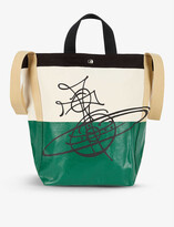 Thumbnail for your product : Vivienne Westwood Worker Runner branded cotton-canvas holdall