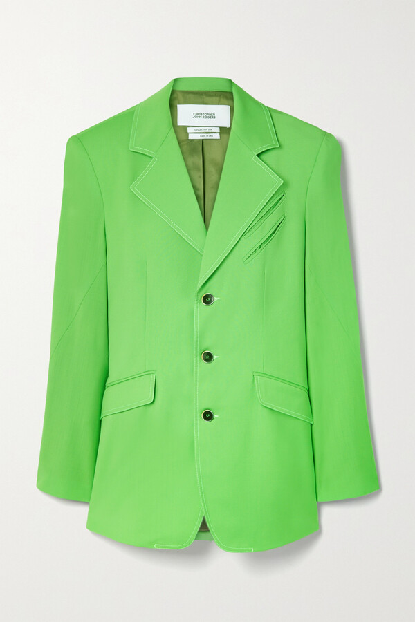 bright green jacket womens