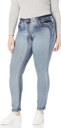 V.I.P.JEANS Women's Cute Butt Lift Stretchy Acid Washed Juniors Plus Skinny  Jeans - ShopStyle