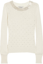 Thumbnail for your product : Temperley London Verita beaded silk and cotton-blend sweater
