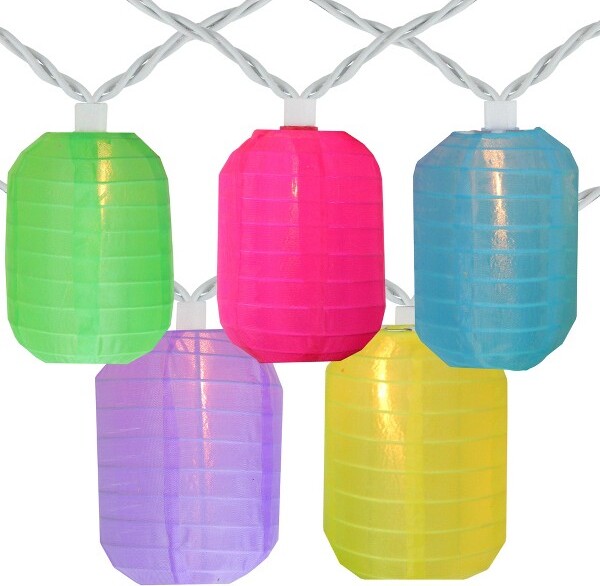 Northlight 10Count Pink and Green Mini Christmas Light Set, 7.5 ft