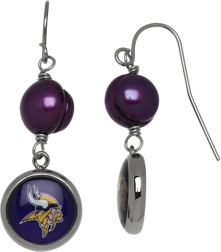 Honora Minnesota Vikings Earrings In Purple/blue