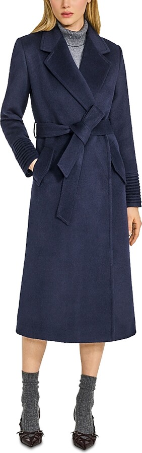Sentaler Long Notch Collar Wrap Coat