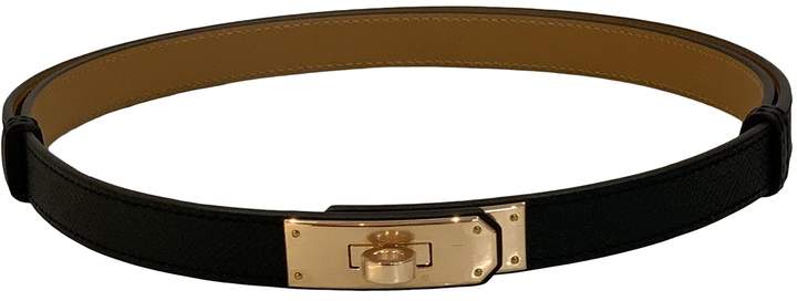 HermAs Kelly Black Leather Belts