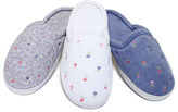 Thumbnail for your product : Isotoner Embroidered Terry Clog Slippers