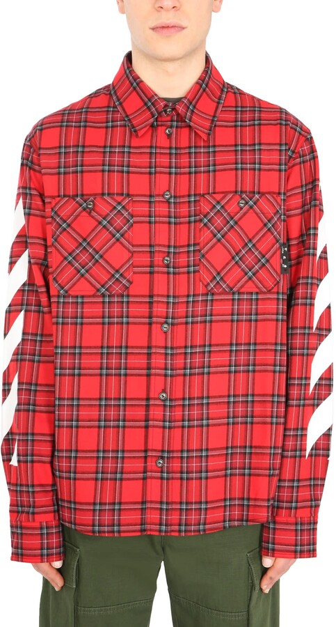 off white plaid shirt