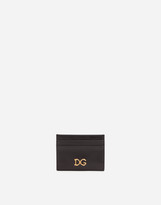 Thumbnail for your product : Dolce & Gabbana Calfskin Credit Card Holder With Baroque