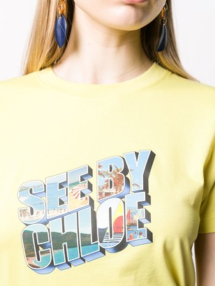 See by Chloe graphic logo print T-shirt