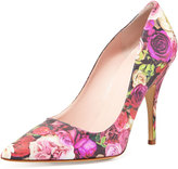 Thumbnail for your product : Kate Spade Licorice Floral-Print Leather Pump