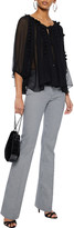 Thumbnail for your product : Elie Tahari Jocelyn Lace-trimmed Silk-georgette Blouse