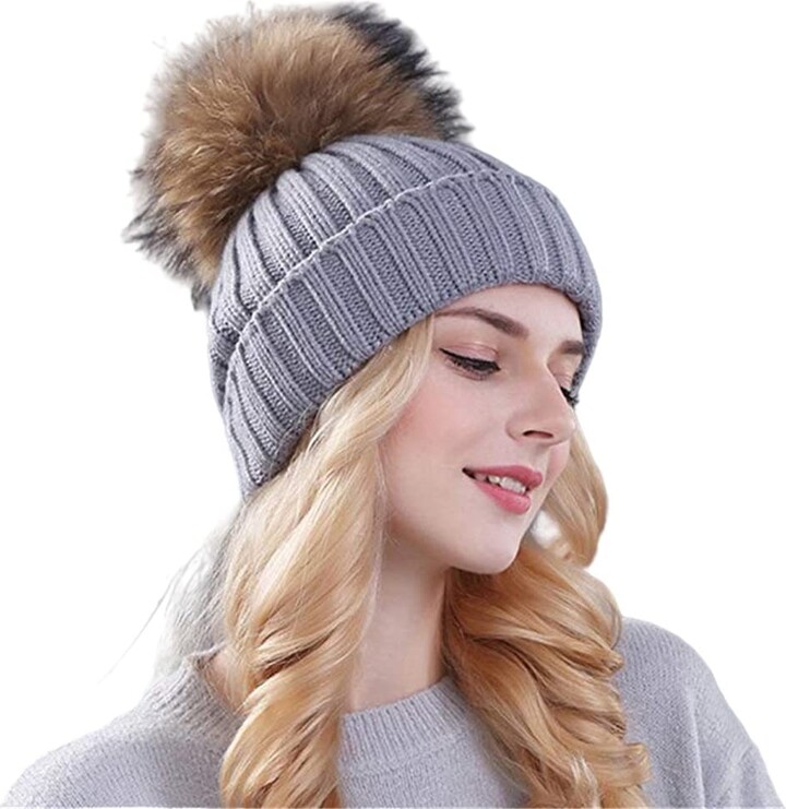 feifanshop Womens Girls Warm Winter Crochet Hat Wool Knitted