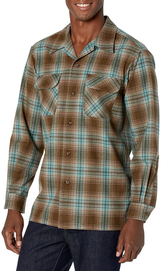 Pendleton Mens Long Sleeve Classic Fit Board Wool Shirt 