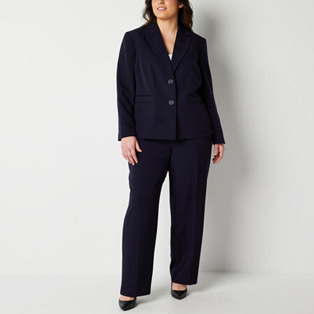 Le Suit Straight Leg Womens-Plus 2-pc. Pant Suit