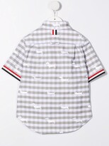 Thumbnail for your product : Thom Browne Kids Check-Print Cotton Shirt