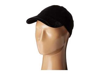 Hat Attack Velvet Baseball Cap (Black) Caps