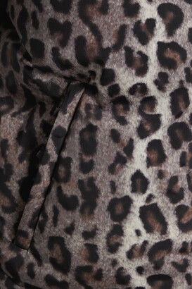 Jet Set Quilted leopard-print hooded ski jacket