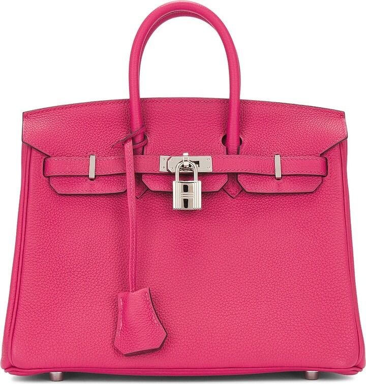 Hermes Taurillon Novillo Birkin 25 Handbag in Pink ShopStyle