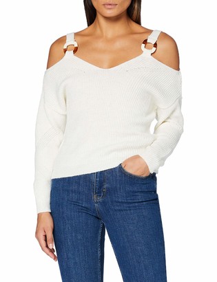 cold shoulder white jumper