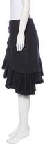 Thumbnail for your product : Marni Ruffled Knee-Length Skirt Black Ruffled Knee-Length Skirt