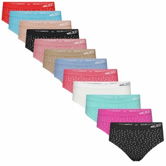 Stv Pack of 12 Womens Underwear Set Nylon Multipack Ladies Briefs ...