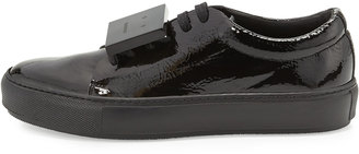 Acne Studios Adriana Patent Leather Low-Top Sneaker, Black