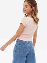 Thumbnail for your product : New Look Petite Ruched Bust T-Shirt - Pink