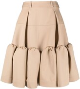 Thumbnail for your product : we11done Ruffle Flared Midi Skirt