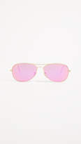 Thumbnail for your product : Ray-Ban Mirrored Shrunken Aviator Sunglasses