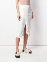 Thumbnail for your product : Rick Owens Lilies front slit midi skirt