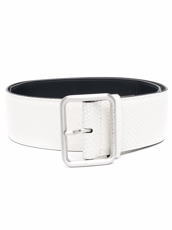 white thick belt