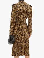 Thumbnail for your product : Norma Kamali Double-breasted Leopard-print Trench Coat - Leopard