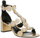 Thumbnail for your product : Barbara Bui Gold T-Bar Sandal