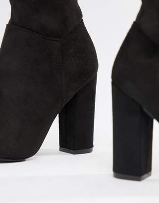 Truffle Collection Block Heel Over Knee Boots