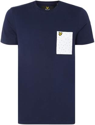 Lyle & Scott Men's Minimal dot pocket crew neck short sleeve t-shirt