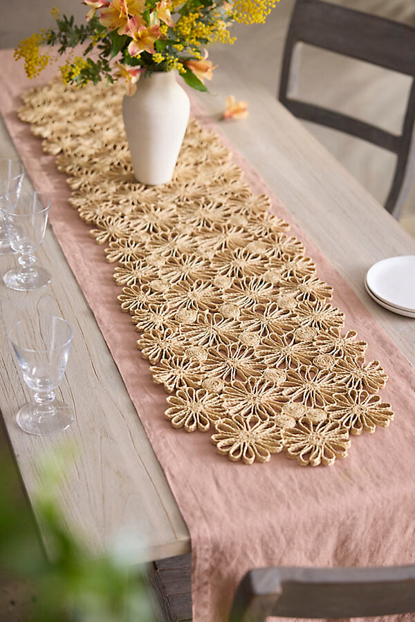 Floral Raffia Table Runner at Terrain