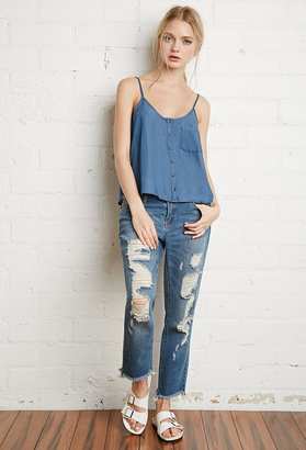 Forever 21 Button-Front Chambray Cami