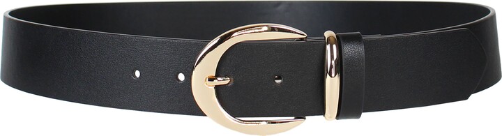 Linea Pelle Harness Buckle Faux Leather Belt