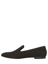 Thumbnail for your product : Giuseppe Zanotti 10mm Swarovski Embellished Suede Loafers